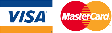 Logo: Visa og Mastercard
